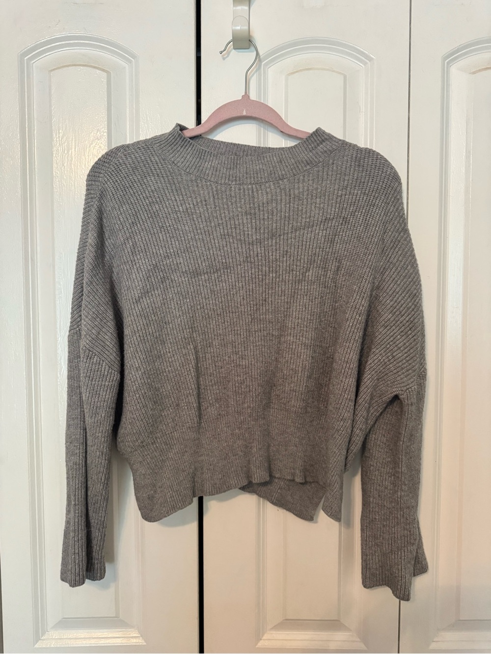 Sincerely Jules Gray Ribbed Knit Sweater